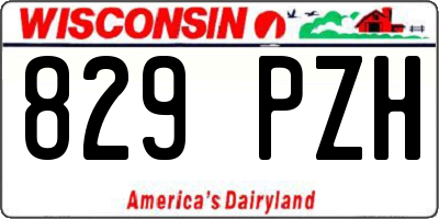 WI license plate 829PZH