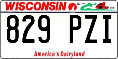 WI license plate 829PZI