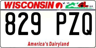 WI license plate 829PZQ