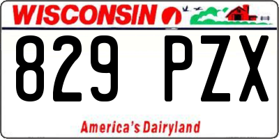WI license plate 829PZX