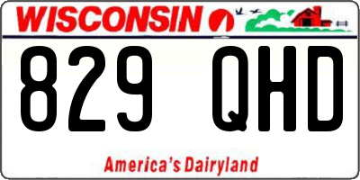 WI license plate 829QHD