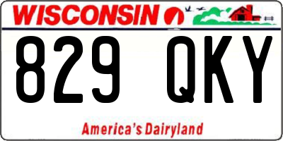 WI license plate 829QKY