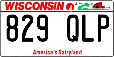 WI license plate 829QLP