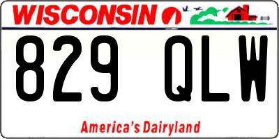 WI license plate 829QLW