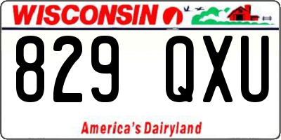 WI license plate 829QXU