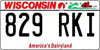 WI license plate 829RKI