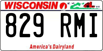 WI license plate 829RMI
