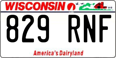 WI license plate 829RNF