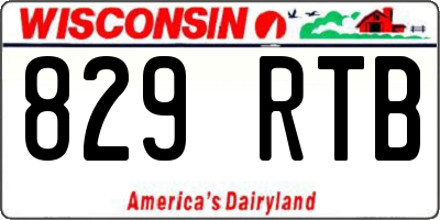 WI license plate 829RTB