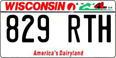 WI license plate 829RTH