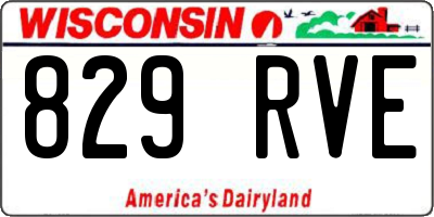 WI license plate 829RVE