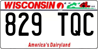 WI license plate 829TQC
