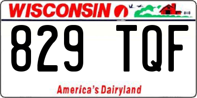 WI license plate 829TQF