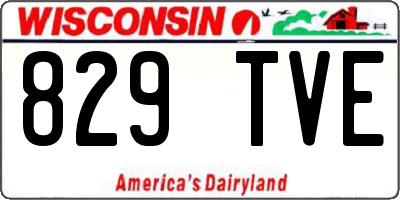WI license plate 829TVE