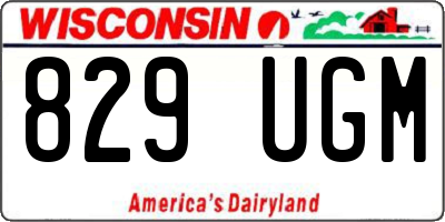 WI license plate 829UGM