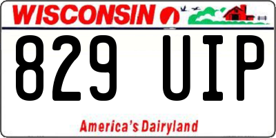 WI license plate 829UIP
