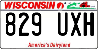 WI license plate 829UXH