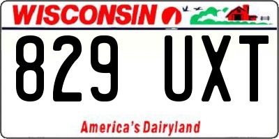 WI license plate 829UXT