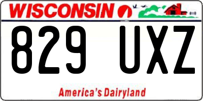 WI license plate 829UXZ