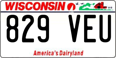 WI license plate 829VEU