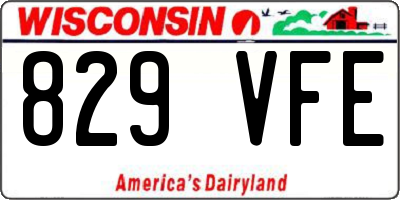 WI license plate 829VFE