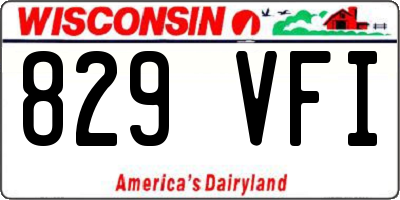 WI license plate 829VFI