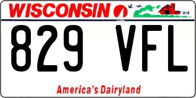 WI license plate 829VFL