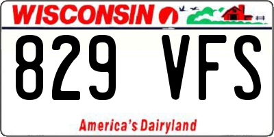 WI license plate 829VFS