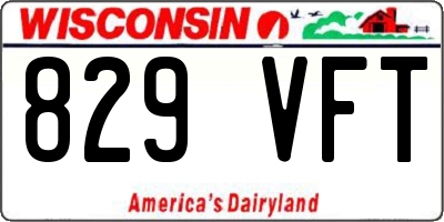 WI license plate 829VFT