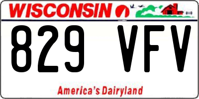WI license plate 829VFV