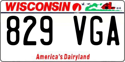 WI license plate 829VGA