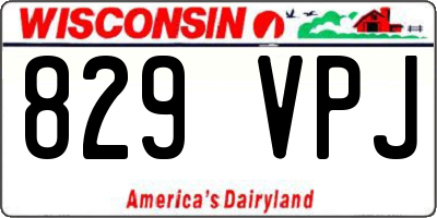 WI license plate 829VPJ