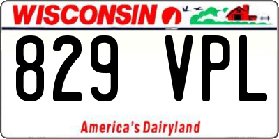 WI license plate 829VPL