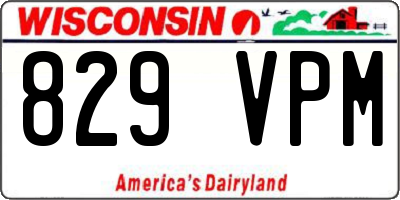 WI license plate 829VPM
