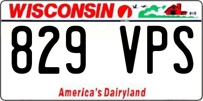 WI license plate 829VPS