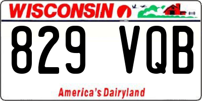 WI license plate 829VQB