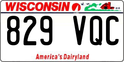 WI license plate 829VQC