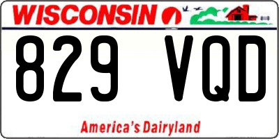 WI license plate 829VQD