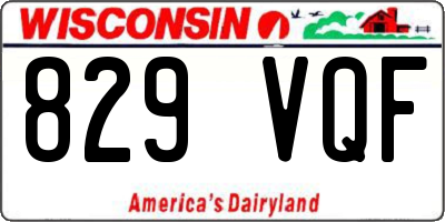 WI license plate 829VQF