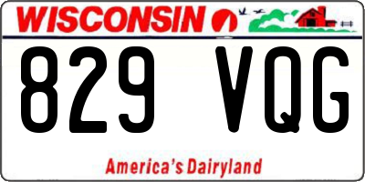 WI license plate 829VQG