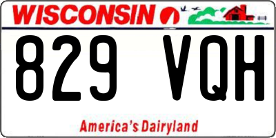WI license plate 829VQH