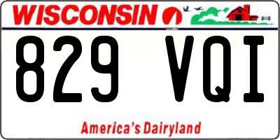 WI license plate 829VQI