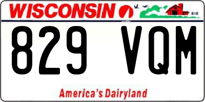 WI license plate 829VQM