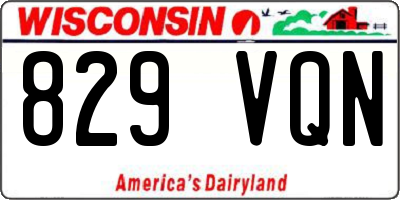 WI license plate 829VQN