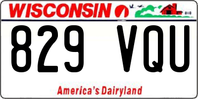 WI license plate 829VQU