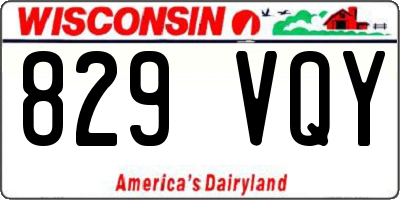 WI license plate 829VQY