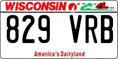WI license plate 829VRB