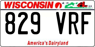 WI license plate 829VRF