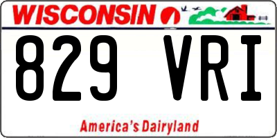 WI license plate 829VRI