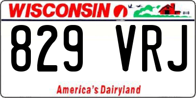 WI license plate 829VRJ